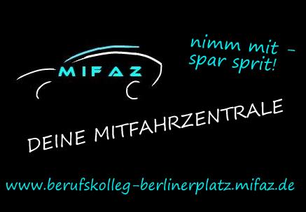 Ein selbst erstellter Flyer des Berufskollegs Berliner Platz - Rückseite